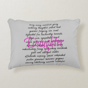 Words for Daughter Decorative Cushion