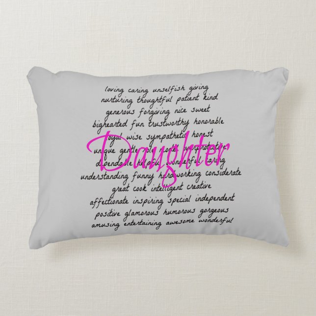 Words for Daughter Decorative Cushion (Front)