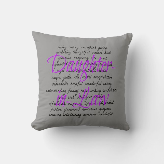 Words for Daughter-in-Law Cushion (Front)