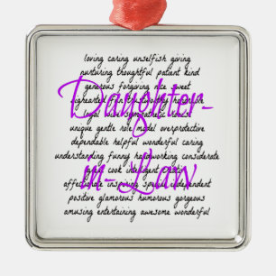 Words for Daughter-in-Law Metal Tree Decoration
