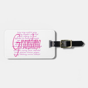 Words For Grandma Luggage Tag