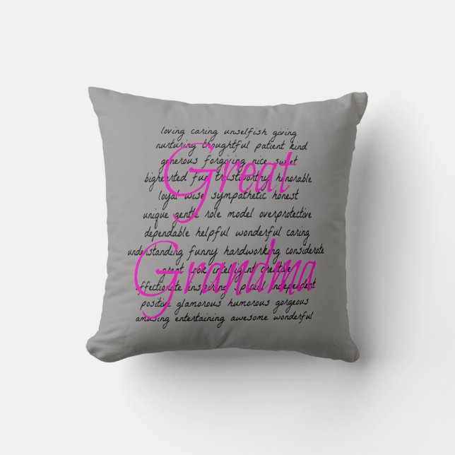 Words for Great Grandma Cushion (Front)