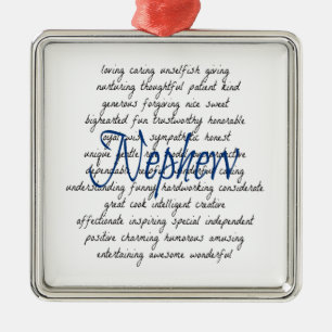 Words for Nephew Metal Tree Decoration