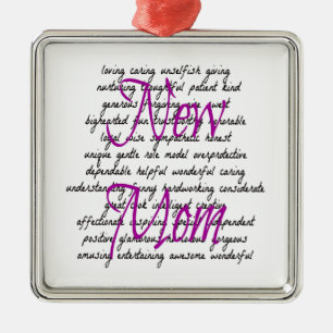Words for New Mum Metal Tree Decoration