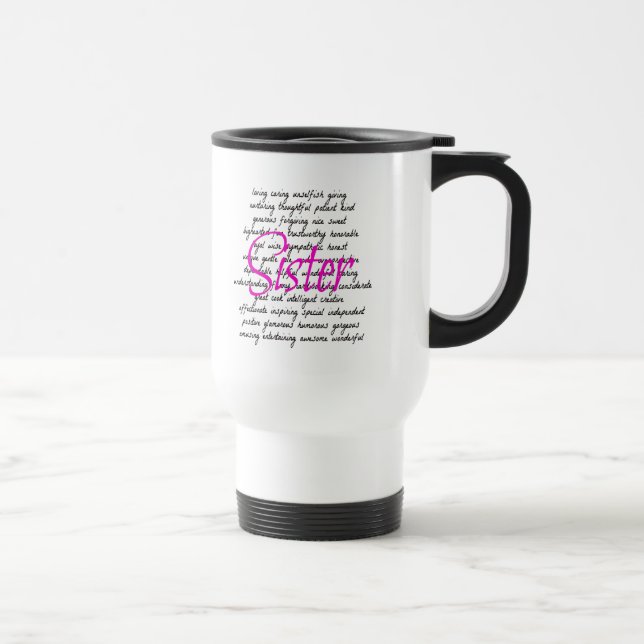 Words for Sister Travel Mug (Right)