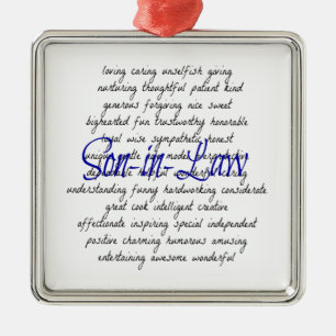 Words for Son-in-Law Metal Tree Decoration