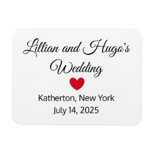 Words & Heart Wedding Magnet