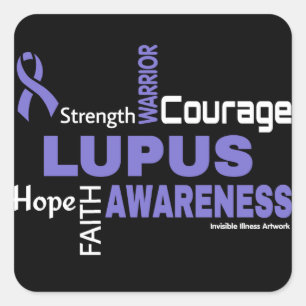 Words...Lupus Square Sticker
