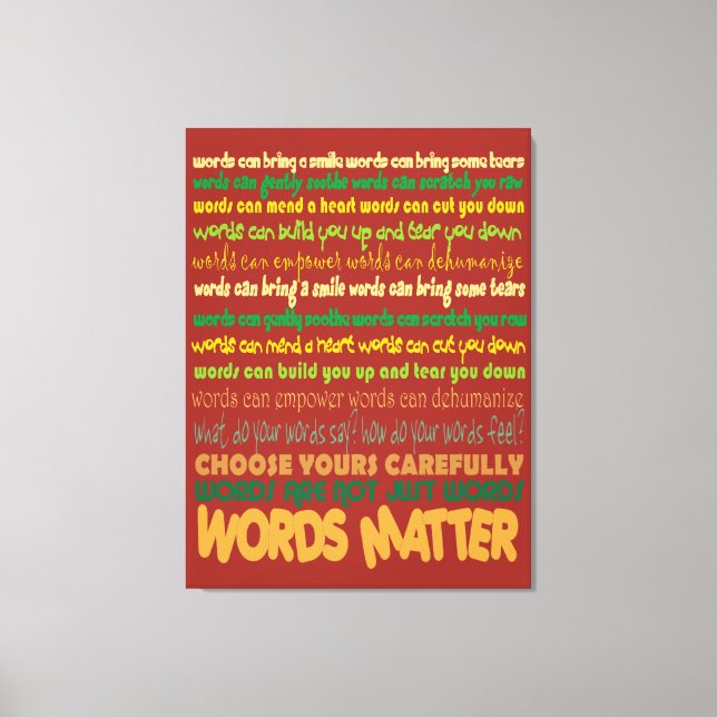 Words Matter Wrapped Canvas (Front)