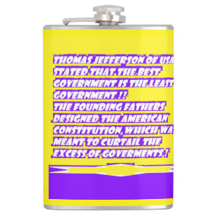 Words message graphics about AMERICA Hip Flask
