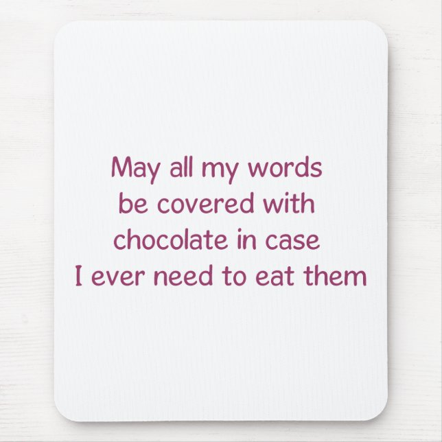 words mouse mat (Front)