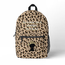 Words of Affirmation Cheetah Print Backpack