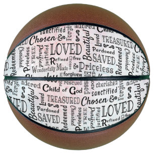 Words of Affirmation Word Art Basketball
