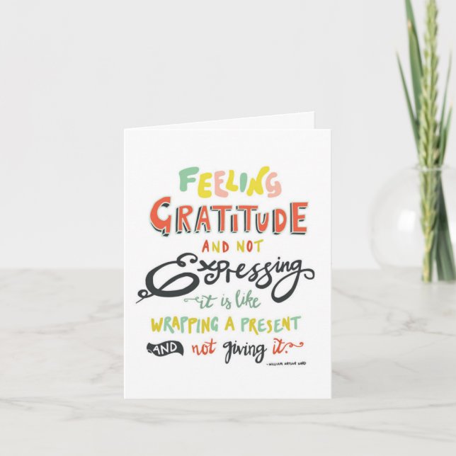 Words of Appreciation - Thank You Card (Front)