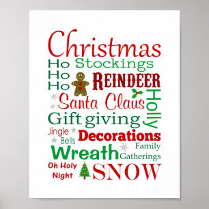 Words of Christmas Print