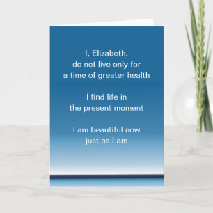 Words of encouragement get well or cancer card