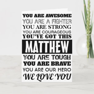 Words Of Encouragement Get Well Soon Black Font Card