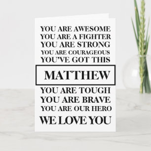 Words Of Encouragement Get Well Soon Personalised  Card