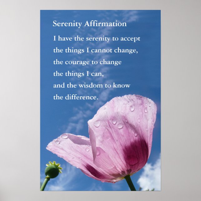 Words of Encouragement Poster Serenity (Front)