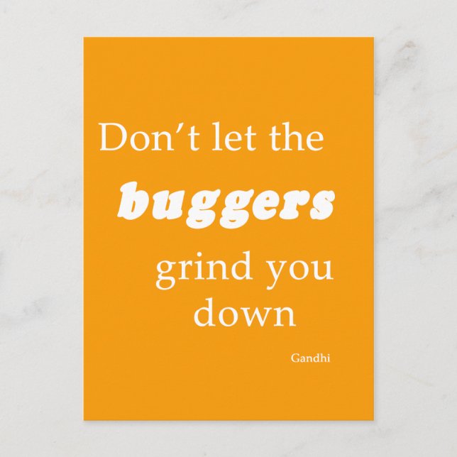 Words of encouragement when times are bad - Brexit Postcard (Front)