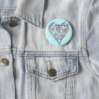 Words of Heart 6 Cm Round Badge