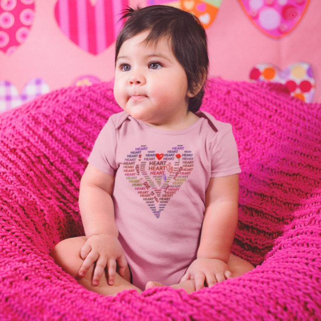 Words of Heart and Roses Heart Shaped Bodysuit (Words of Heart and Roses Heart Shaped Bodysuit)