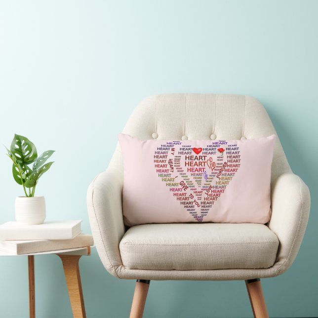 Words of Heart Lumbar Pillow (Chair)