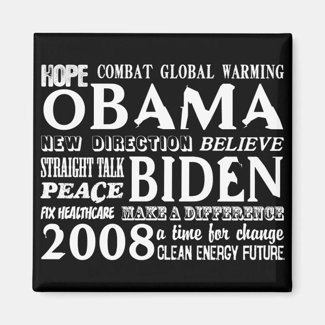 Words of Hope Obama & Biden 2008 Magnet 2 (Front)