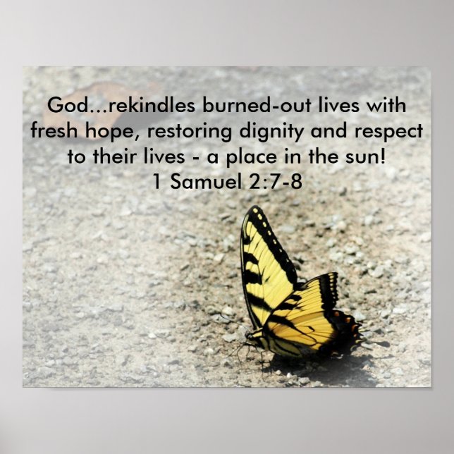 Words of Hope Scripture Butterfly Photo poster (Front)