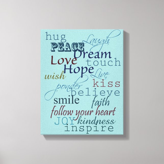 Words of Inspiration Canvas Print (Front)