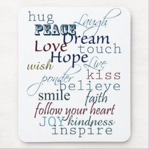 Words of Inspiration Mouse Mat