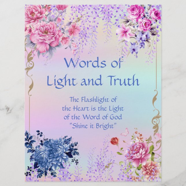 Words of Light Truth Title Page Personalised Paper (Front)