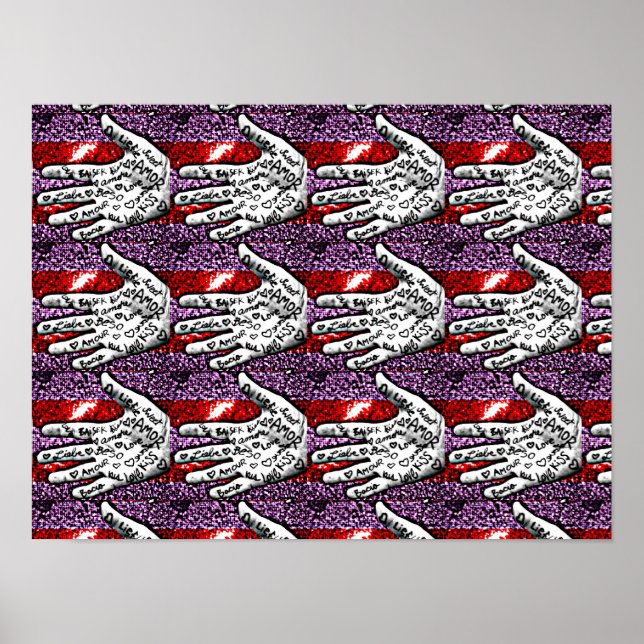 Words of Love Hand Poster (Front)