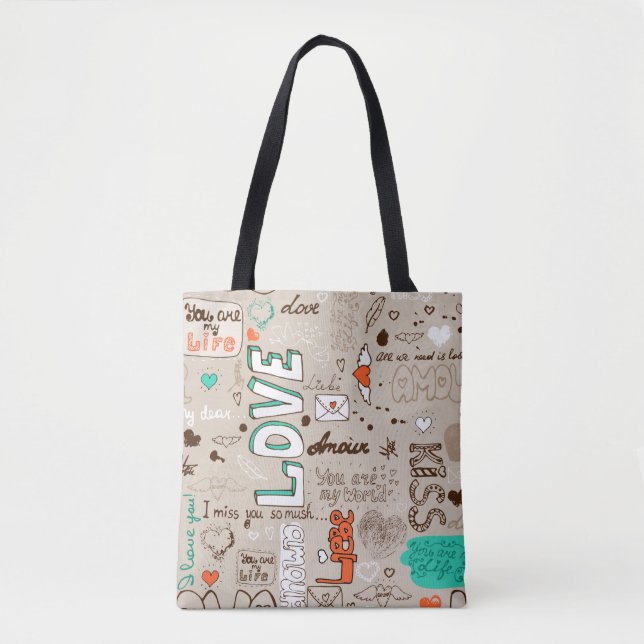 Words of Love Tote Bag (Front)