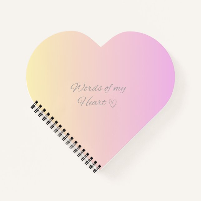 "words of my heart",Spiral Notebook (Front)