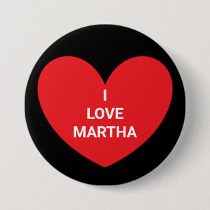 Words of the Heart: Red & Black 7.5 Cm Round Badge