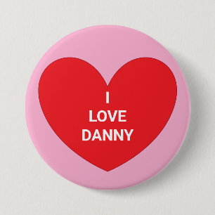 Words of the Heart: Red & Pink 7.5 Cm Round Badge