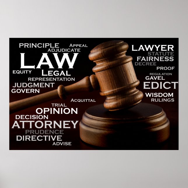 Words of the Legal industry Poster (Front)