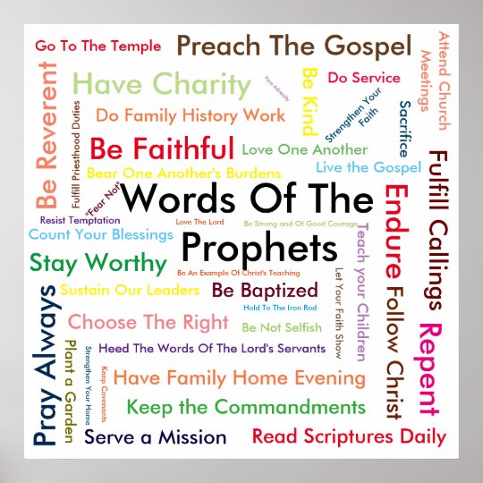 Words Of The Prophets poster | Zazzle.co.uk