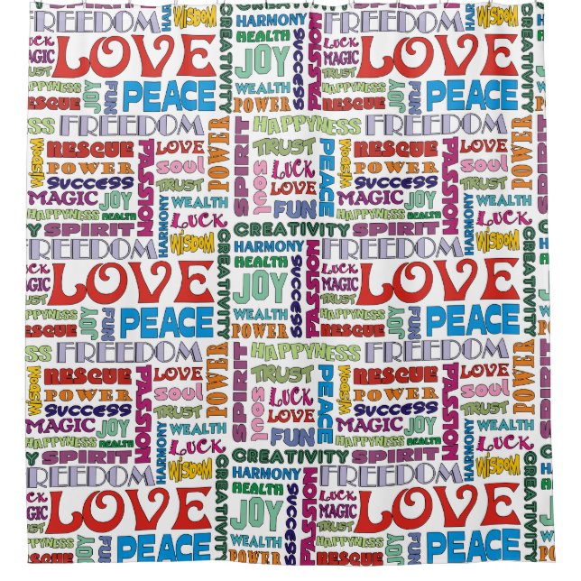 Words Of The Spirit Way coloured + your backgr. Shower Curtain (Front)