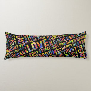 Words Of The Spirit Way / Positive Thinking 1 Body Cushion