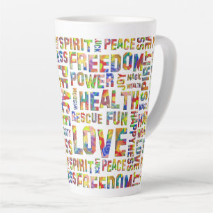 Words Of The Spirit Way / Positive Thinking 1 Latte Mug