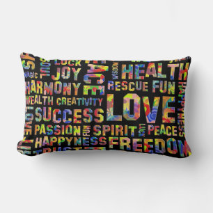 Words Of The Spirit Way / Positive Thinking 1 Lumbar Cushion