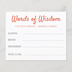 Words of Wisdom Fiesta New Parents Baby Shower