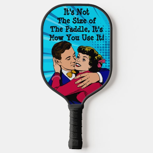 Words of Wisdom Funny Comic Lover's Quote Pickleball Paddle (Back)