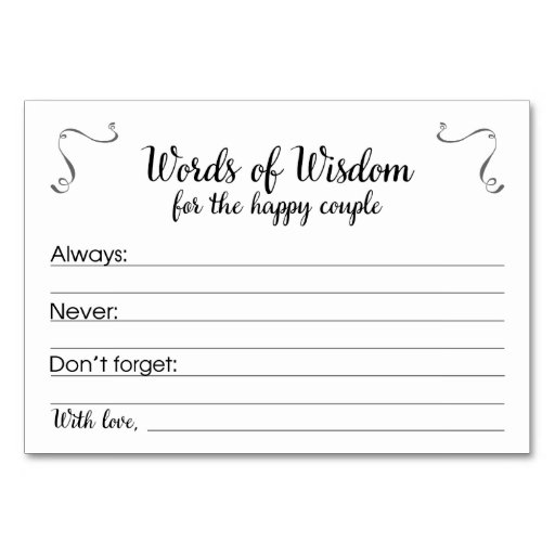 Image of Words of Wisdom Marriage Advice Cards