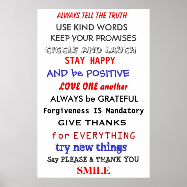 Words Of Wisdom Poster (Front)
