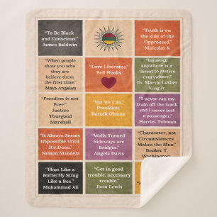 Words of Wisdom Sherpa Blanket