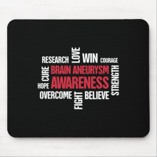 Words Present  Brain Aneurysm Awareness  Mouse Mat