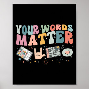 Words Problem Speech Therapy Language Pathologist  Poster